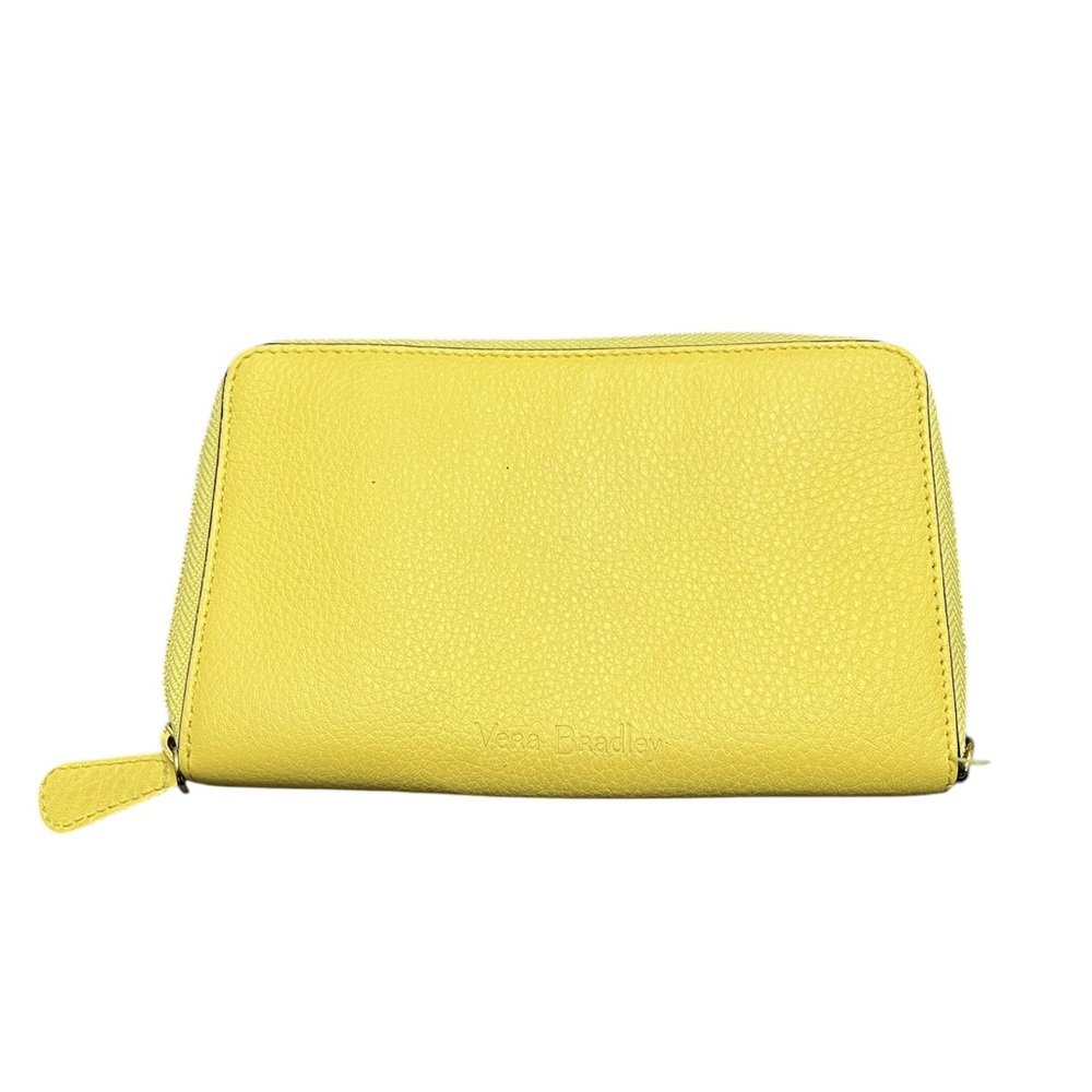 VERA BRADLEY Yellow Postage Stamp Wallet - Picture 2 of 5